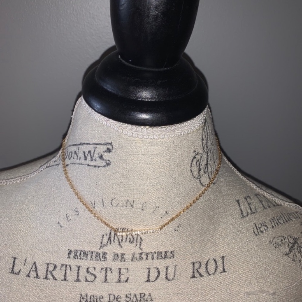 Kate Spade Gold Bar Necklace with Jewels